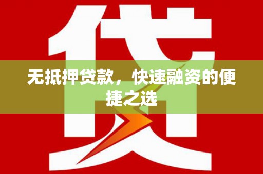 芦淞无抵押贷款，快速融资的便捷之选