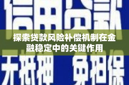 芦淞探索贷款风险补偿机制在金融稳定中的关键作用