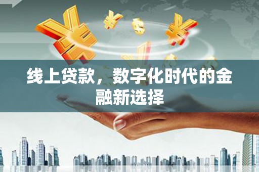 芦淞线上贷款，数字化时代的金融新选择