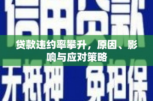 芦淞贷款违约率攀升，原因、影响与应对策略