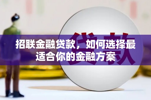 芦淞招联金融贷款，如何选择最适合你的金融方案