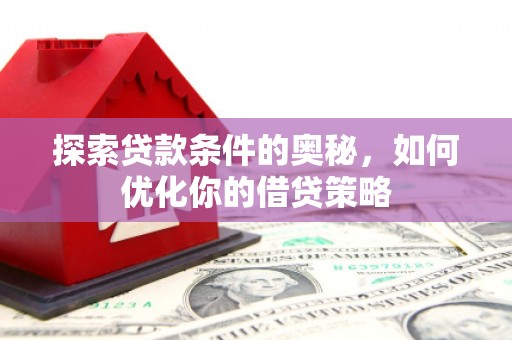 芦淞探索贷款条件的奥秘，如何优化你的借贷策略