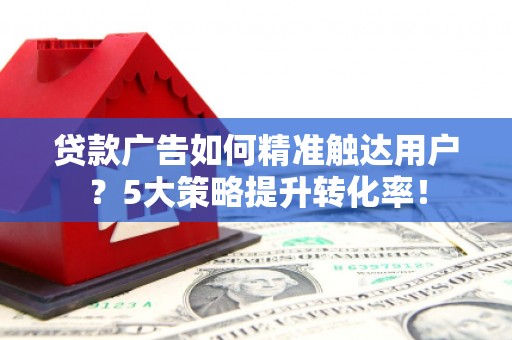 芦淞贷款广告如何精准触达用户？5大策略提升转化率！