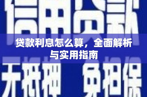 芦淞贷款利息怎么算，全面解析与实用指南