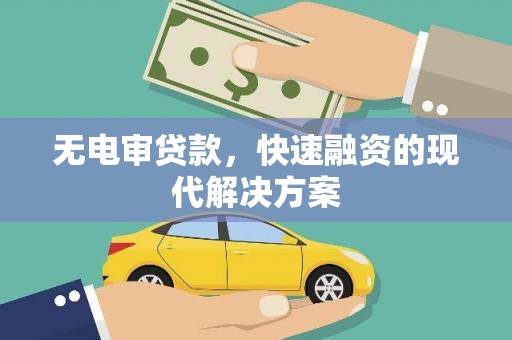 芦淞无电审贷款，快速融资的现代解决方案