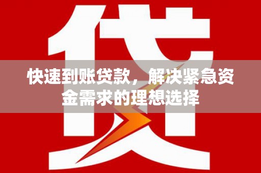 芦淞快速到账贷款，解决紧急资金需求的理想选择