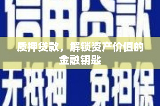 芦淞质押贷款，解锁资产价值的金融钥匙