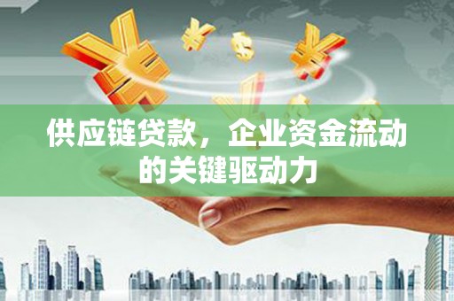 芦淞供应链贷款，企业资金流动的关键驱动力