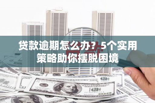 芦淞贷款逾期怎么办？5个实用策略助你摆脱困境
