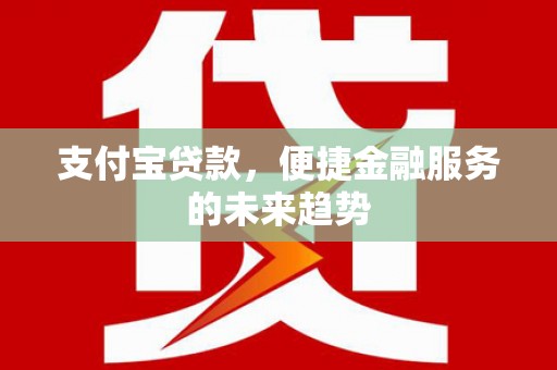 芦淞支付宝贷款，便捷金融服务的未来趋势