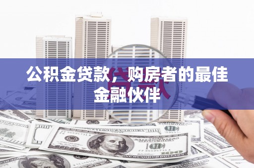 芦淞公积金贷款，购房者的最佳金融伙伴