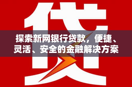 芦淞探索新网银行贷款，便捷、灵活、安全的金融解决方案