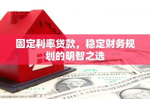 芦淞固定利率贷款，稳定财务规划的明智之选