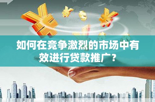 芦淞如何在竞争激烈的市场中有效进行贷款推广？