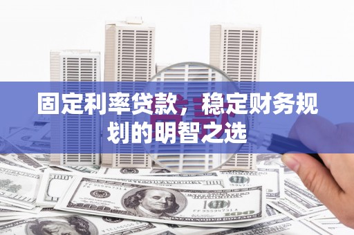 芦淞固定利率贷款，稳定财务规划的明智之选