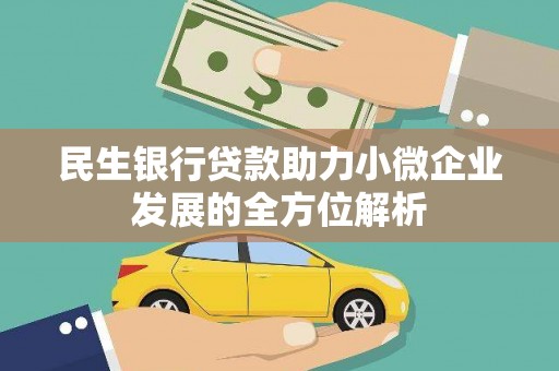 芦淞民生银行贷款助力小微企业发展的全方位解析