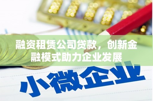 芦淞融资租赁公司贷款，创新金融模式助力企业发展