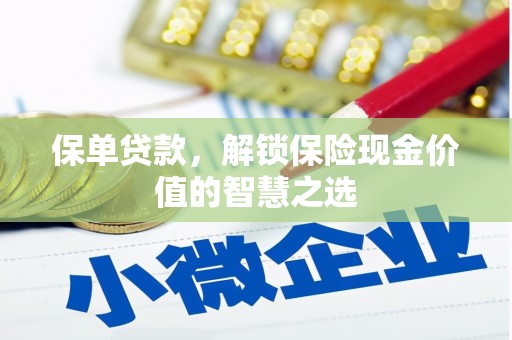 芦淞保单贷款，解锁保险现金价值的智慧之选