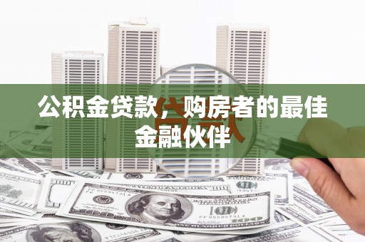芦淞公积金贷款，购房者的最佳金融伙伴