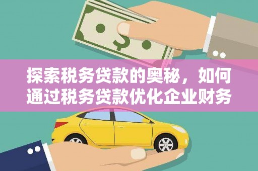芦淞探索税务贷款的奥秘，如何通过税务贷款优化企业财务