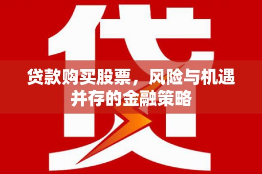 芦淞贷款购买股票，风险与机遇并存的金融策略