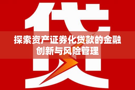 芦淞探索资产证券化贷款的金融创新与风险管理