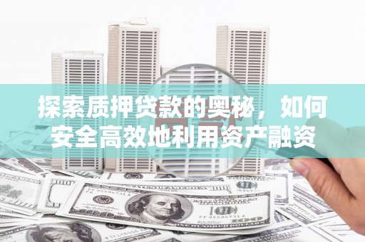 芦淞探索质押贷款的奥秘，如何安全高效地利用资产融资