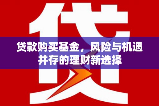 芦淞贷款购买基金，风险与机遇并存的理财新选择