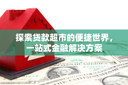 芦淞探索贷款超市的便捷世界，一站式金融解决方案