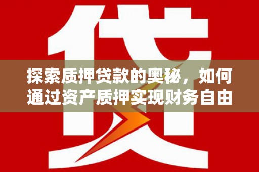 芦淞探索质押贷款的奥秘，如何通过资产质押实现财务自由