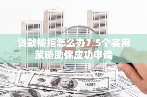 芦淞贷款被拒怎么办？5个实用策略助你成功申请
