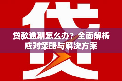芦淞贷款逾期怎么办？全面解析应对策略与解决方案