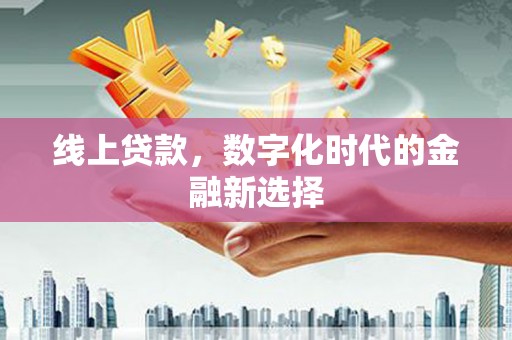 芦淞线上贷款，数字化时代的金融新选择