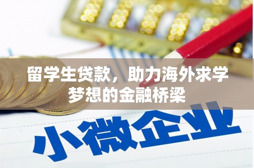 芦淞留学生贷款，助力海外求学梦想的金融桥梁