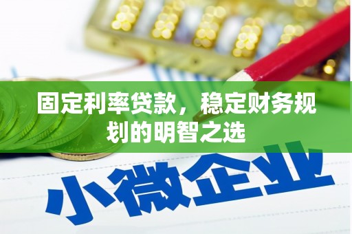 芦淞固定利率贷款，稳定财务规划的明智之选
