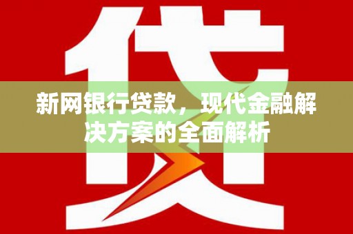 芦淞新网银行贷款，现代金融解决方案的全面解析