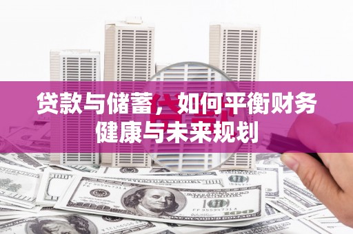 芦淞贷款与储蓄，如何平衡财务健康与未来规划