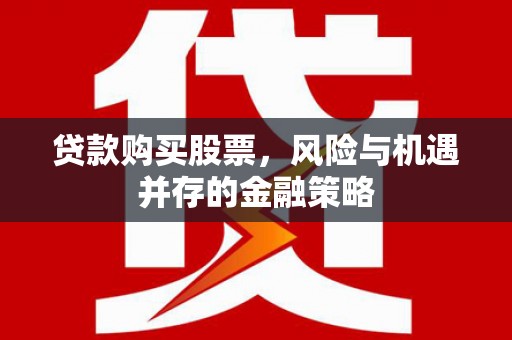 芦淞贷款购买股票，风险与机遇并存的金融策略