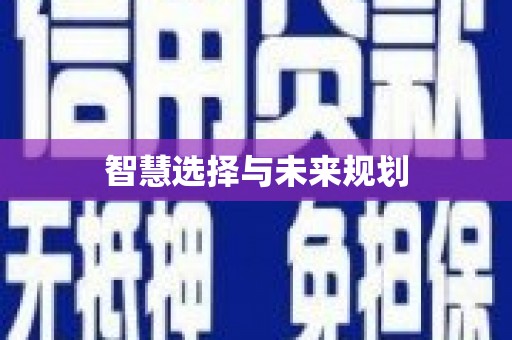 芦淞智慧选择与未来规划