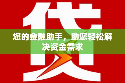 芦淞您的金融助手，助您轻松解决资金需求