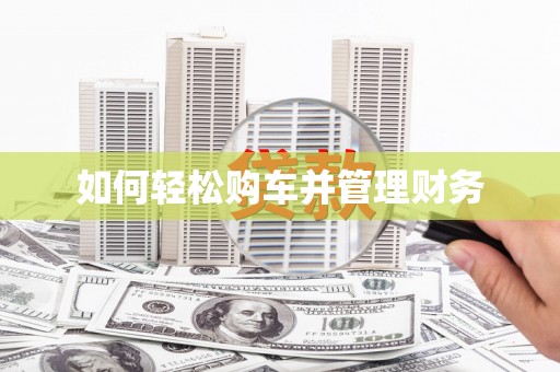 芦淞如何轻松购车并管理财务