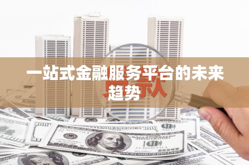 芦淞一站式金融服务平台的未来趋势