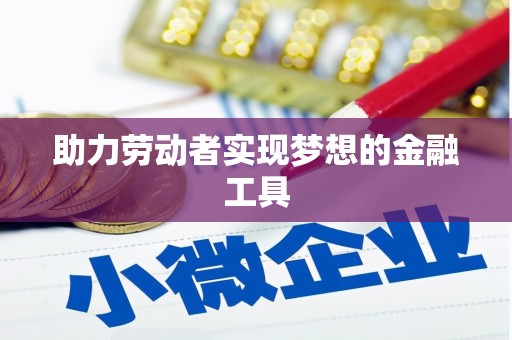 芦淞助力劳动者实现梦想的金融工具