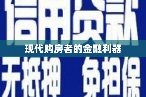 芦淞现代购房者的金融利器
